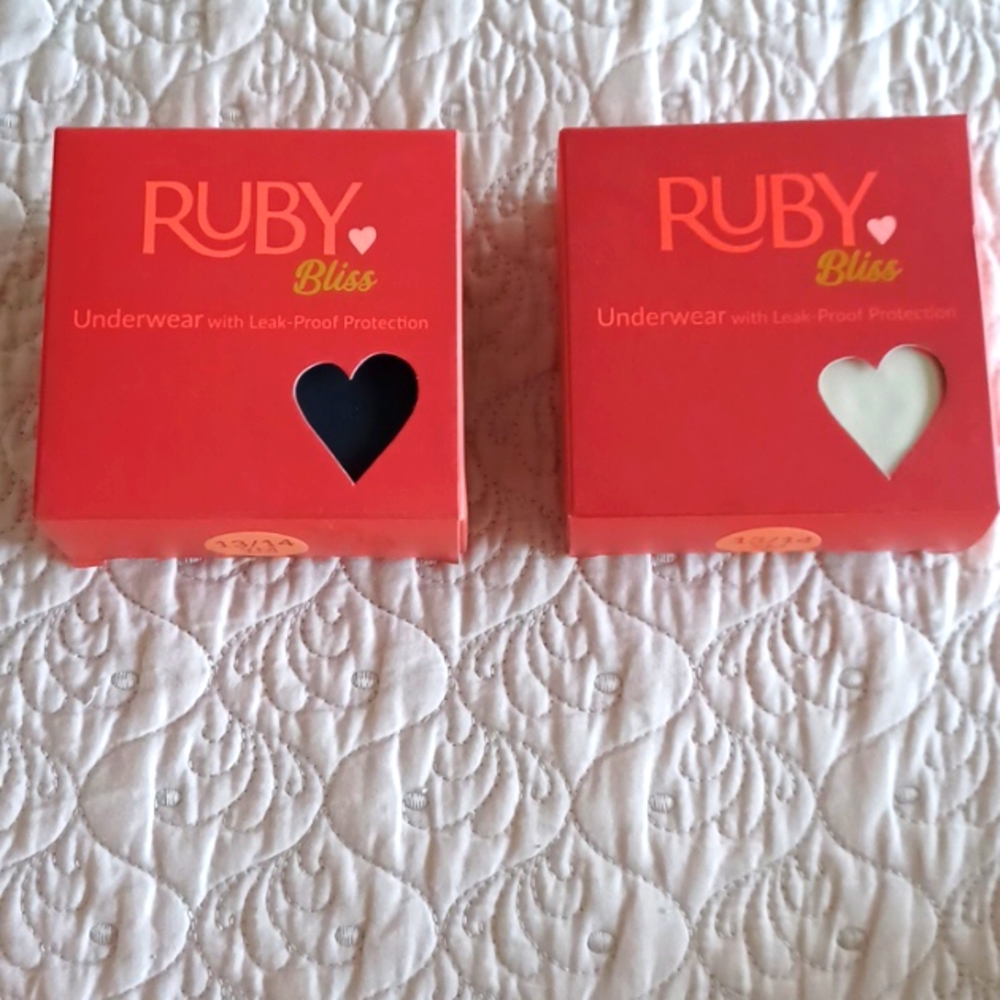 NIB Ruby Love period panties 13/14 YM